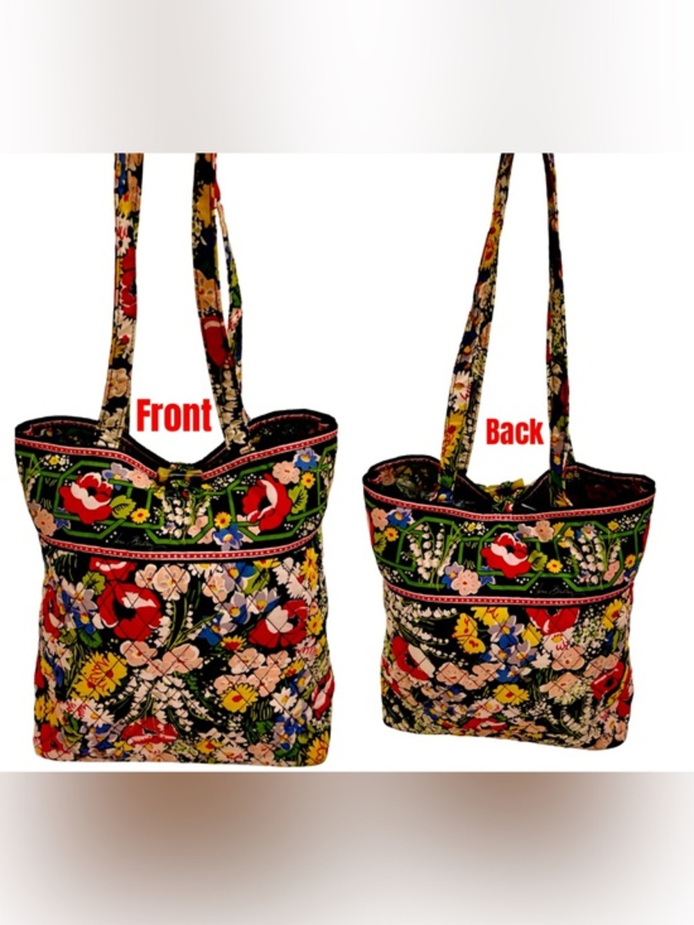 Vera Bradley Poppy Fields Retired & Rare LARGE Tote NWOT